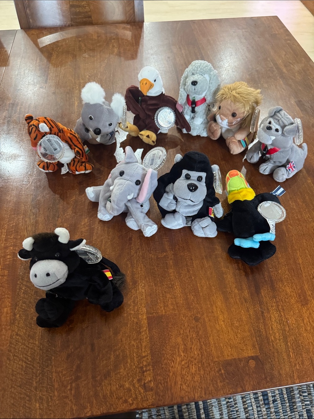 NWT Vintage 1999 Coca-Cola International Collection Beanie Plush Lot of 10